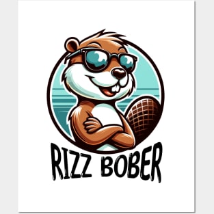 Rizz Bober | Polish Beaver in Sunglasses | Bóbr | Slav | Slavic | Funny gamer meme | Meme from Poland | Streaming | Rizzard god Rizzler Posters and Art